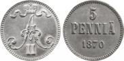 5 pennia 1870 year