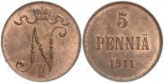 5 pennia 1911 year