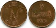 5 pennia 1898 year