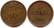 5 pennia 1865 year