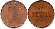 5 pennia 1898 year