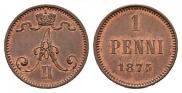 1 penni 1875 year