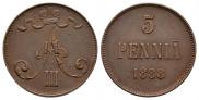 5 pennia 1888 year