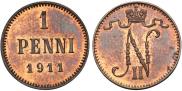 1 penni 1911 year