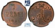 1 penni 1891 year