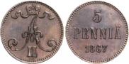 5 pennia 1867 year