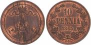 10 pennia 1865 year