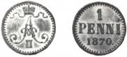 1 penni 1870 year