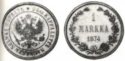 1 markka 1874 year