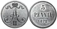 5 pennia 1872 year