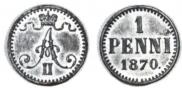 1 penni 1870 year