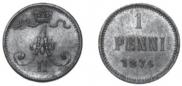 1 penni 1876 year