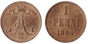 1 penni 1884 year