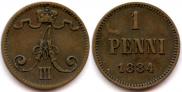 1 penni 1884 year