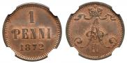 1 penni 1872 year