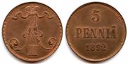 5 pennia 1892 year