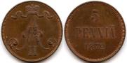 5 pennia 1872 year