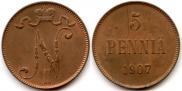 5 pennia 1907 year