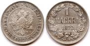 1 markka 1872 year