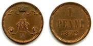 1 penni 1872 year