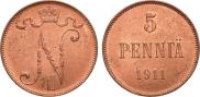 5 pennia 1911 year