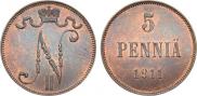 5 pennia 1911 year