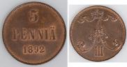 5 pennia 1892 year