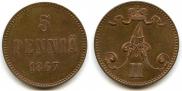 5 pennia 1867 year