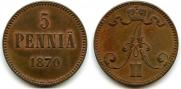 5 pennia 1870 year