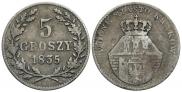 5 groszy 1835 year