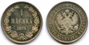 1 markka 1874 year