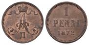 1 penni 1872 year