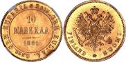 10 markkaa 1881 year