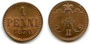 1 penni 1870 year