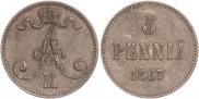 5 pennia 1867 year