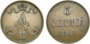 5 pennia 1867 year