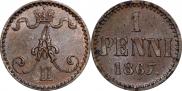 1 penni 1867 year