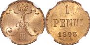 1 penni 1893 year