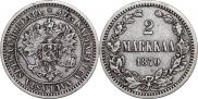 2 markkaa 1870 year