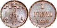 1 penni 1892 year