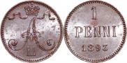 1 penni 1893 year