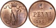 1 penni 1905 year