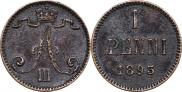 1 penni 1893 year