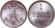 1 penni 1891 year