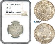 2 markkaa 1865 year