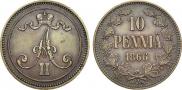 10 pennia 1866 year