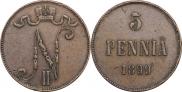 5 pennia 1899 year