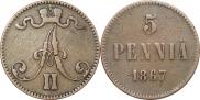 5 pennia 1867 year