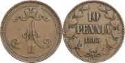 10 pennia 1865 year