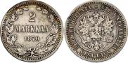 2 markkaa 1870 year